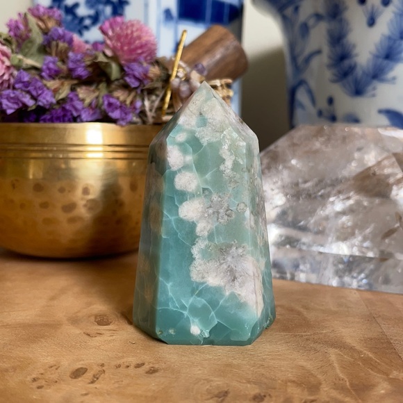 Gorgeous Green Flower Agate Point - Picture 1 of 7